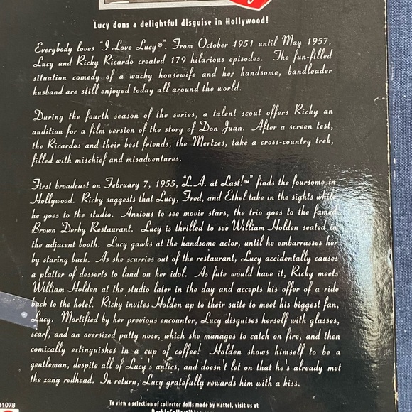Barbie Doll LUCILLE BALL "L.A. At Last!" I lLOVE LUCY COLLECTION - Picture 3 of 9
